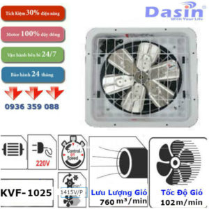Báo Giá Quạt Thông Gió Công Nghiệp Dasin KVF-1025
