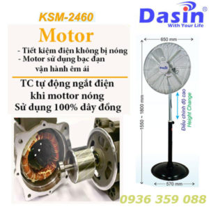 Báo Giá Quạt Đứng Nghiệp Dasin KSM-2460