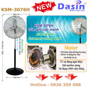 Báo Giá Quạt Đứng Công Nghiệp Dasin KSM-3076H