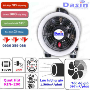 Báo Giá Quạt Hút Công Nghiệp Dasin KIN-200