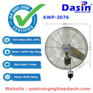 Báo Giá Quạt Treo Tường Công Nghiệp Dasin KWP-3076