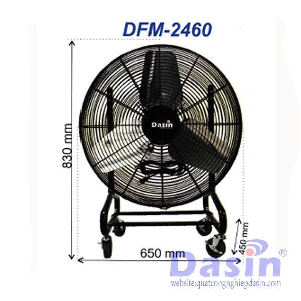 Quạt sàn di động Dasin DFM 2460 chính hãng giá rẻ