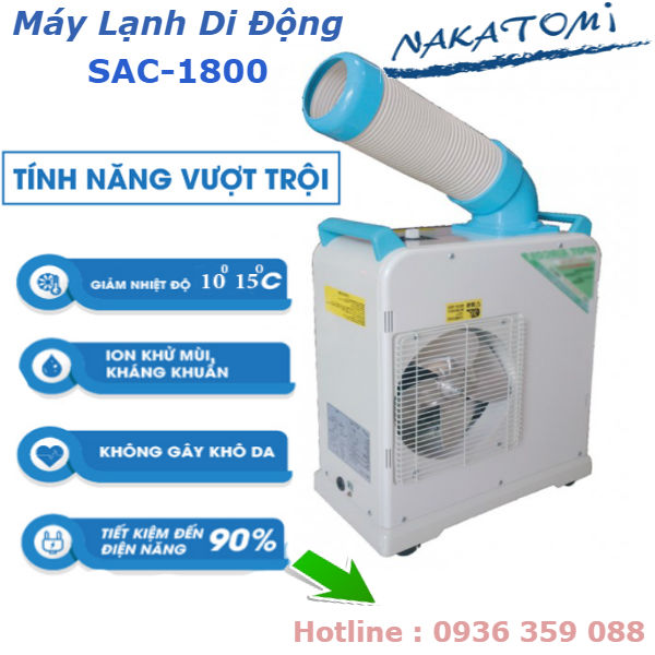 Máy Lạnh Di Động nakatomi SAC-1800