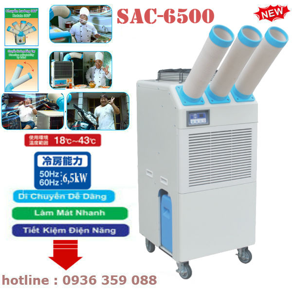 Máy Lạnh Di Động Nakatomi SAC-6500 ba vòi lạnh giá rẻ