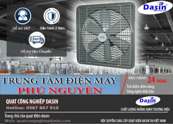 Nhà sản xuất và phân phối quạt thông gió công nghiệp dasin chính hãng