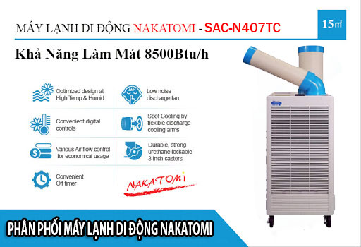 Máy lạnh di động Nakatomi SAC N407TC