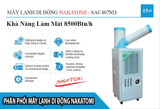 Máy lạnh di động Nakatomi SAC 407ND